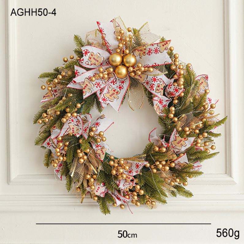 Kerstkrans met Verlichting – 50 cm