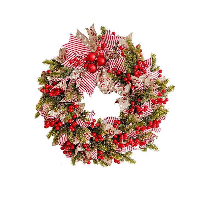 Kerstkrans met Verlichting – 50 cm