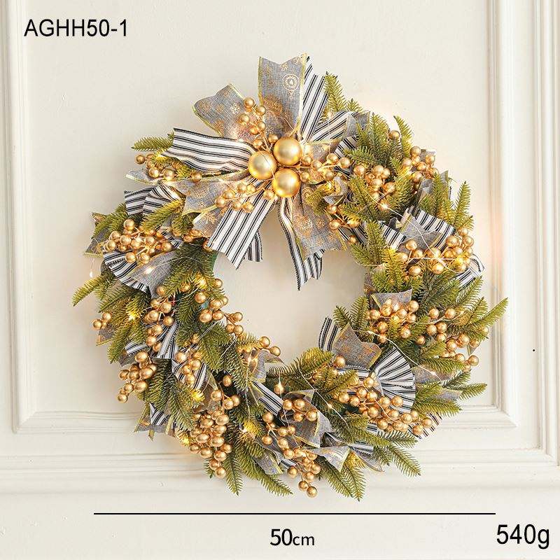 Kerstkrans met Verlichting – 50 cm